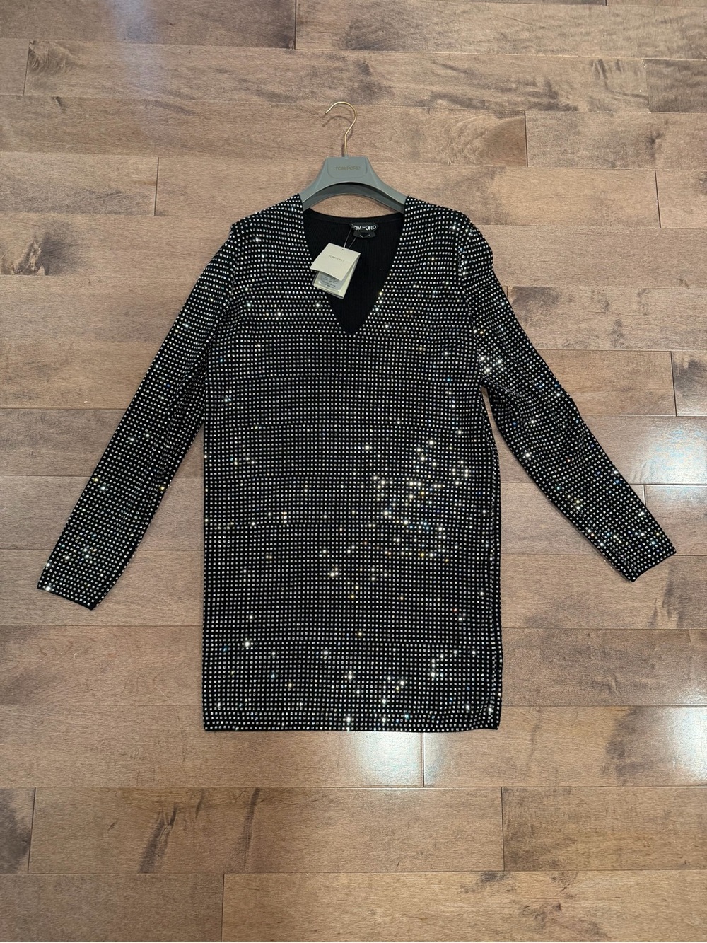 Tom Ford Black Embellished Knit Top